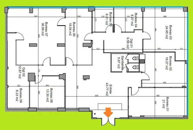 Bureau dans Paris à vendre - Plan d’étage - Image 3 de 8