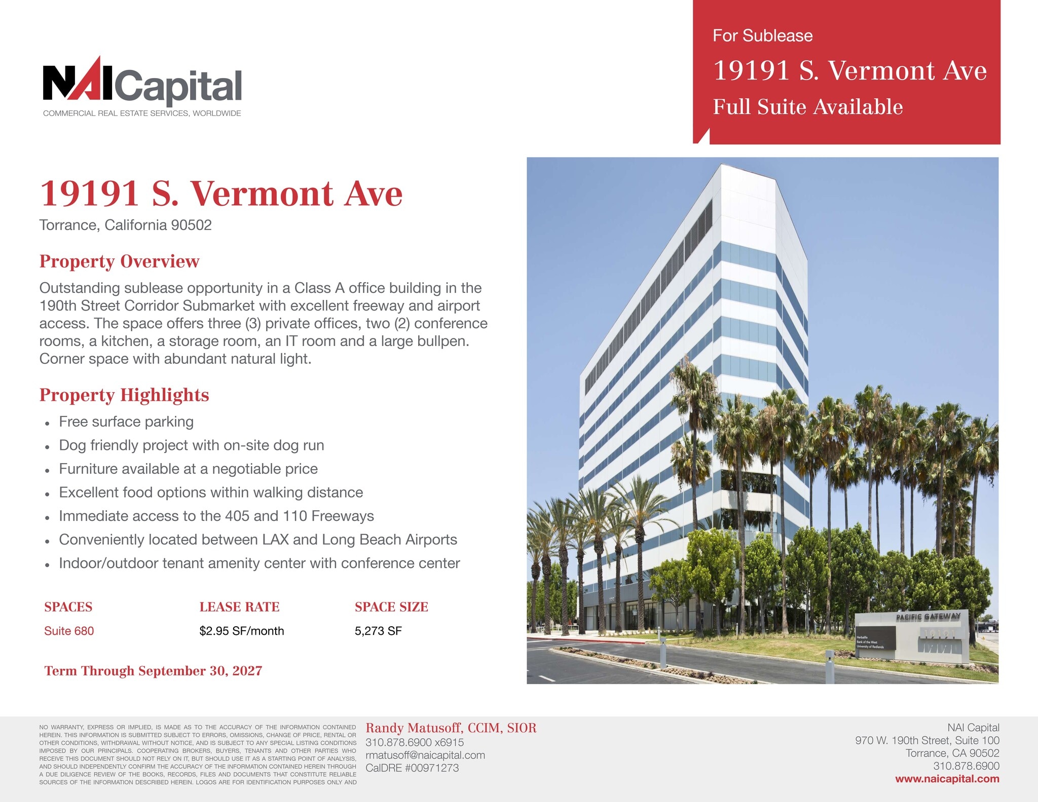 19191 S Vermont Ave, Torrance, CA for lease Site Plan- Image 1 of 4