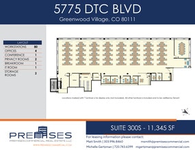 5775 DTC Blvd, Greenwood Village, CO for lease Floor Plan- Image 1 of 7