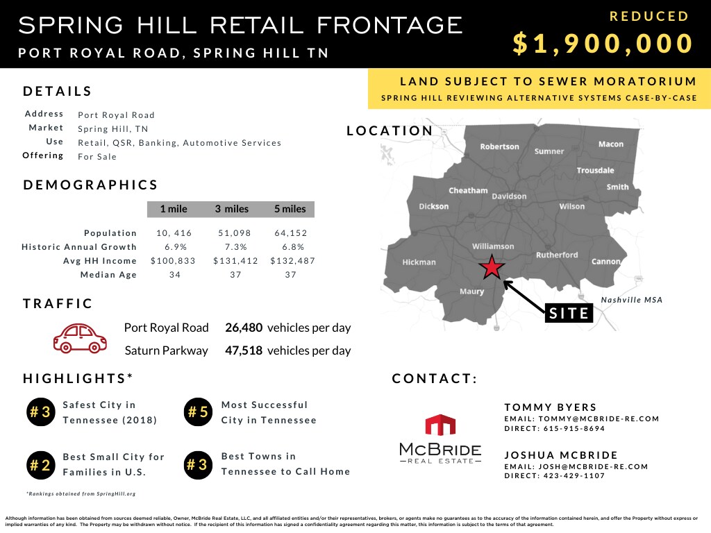 4885 Port Royal Rd, Spring Hill, TN à vendre Photo du bâtiment- Image 1 de 1