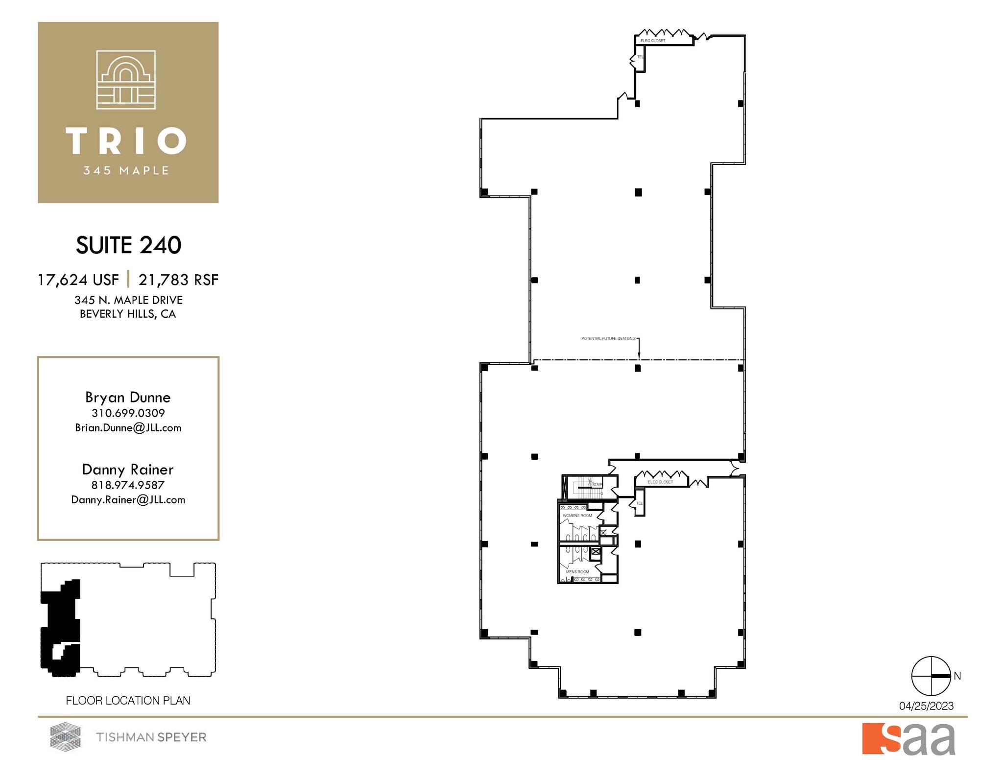 345 N Maple Dr, Beverly Hills, CA for lease Floor Plan- Image 1 of 4