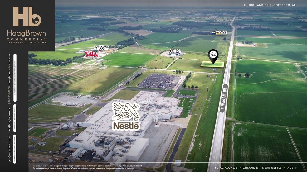 E. Highland dr, Jonesboro, AR for sale - Aerial - Image 2 of 3