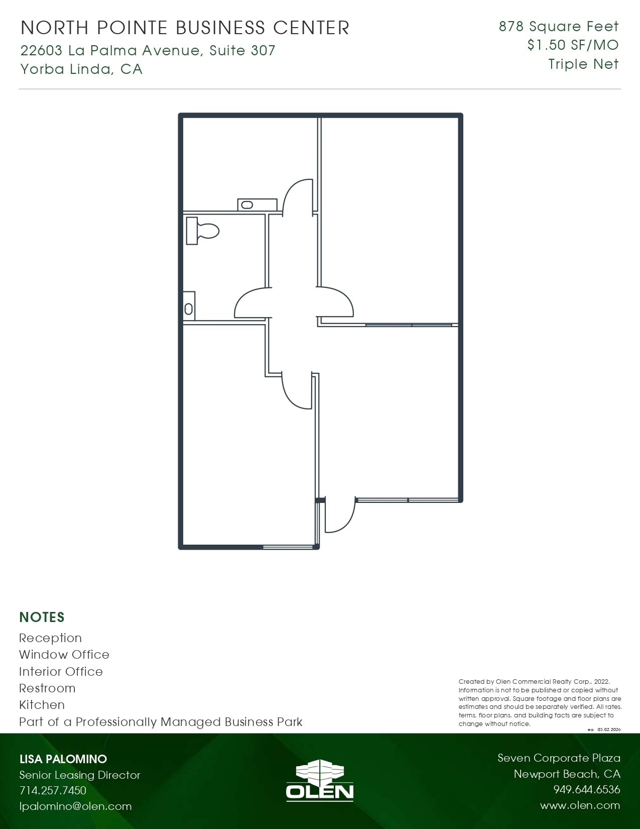 22603 La Palma Ave, Yorba Linda, CA à louer Plan d’étage- Image 1 de 1