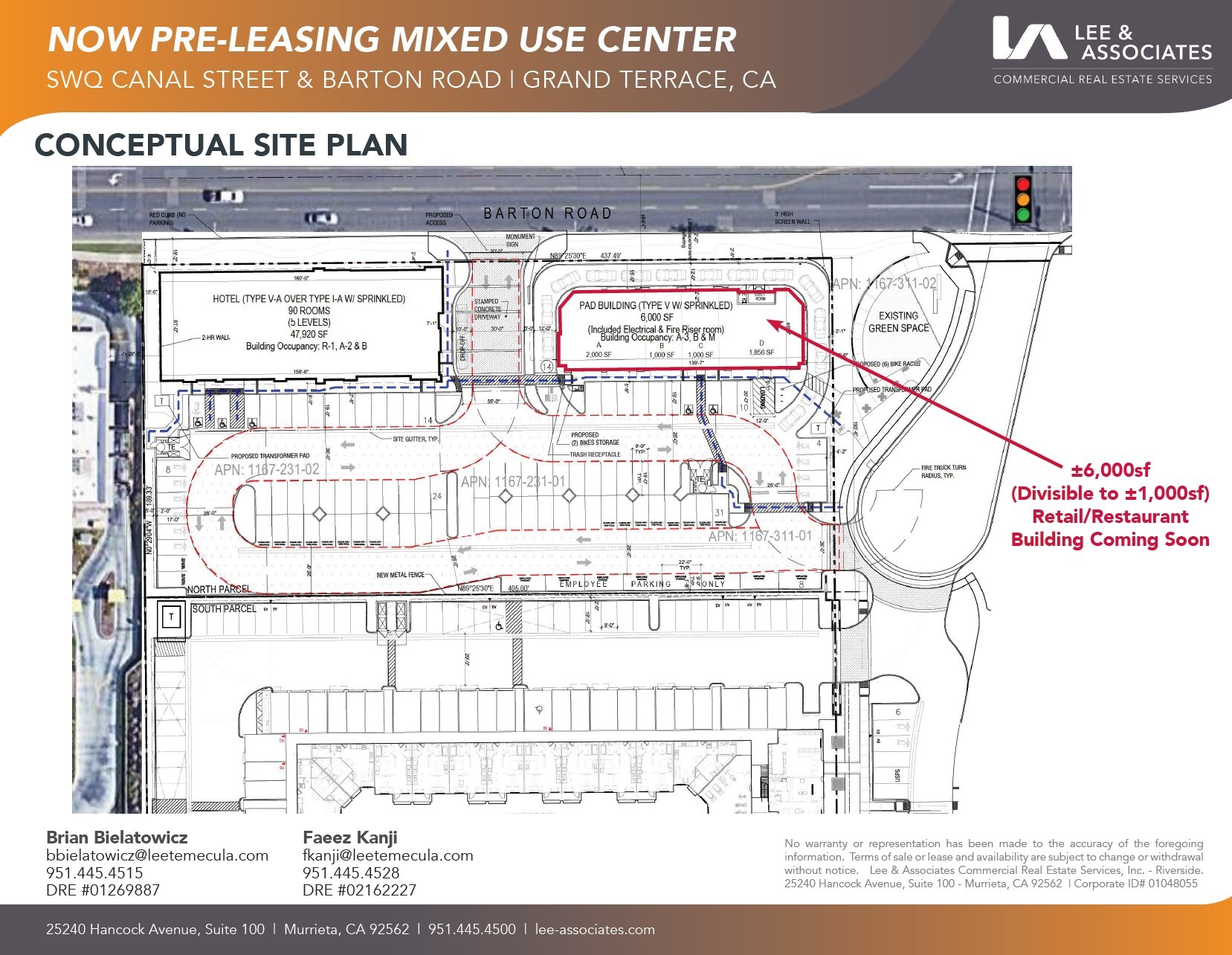 22317-22273 Barton Rd, Grand Terrace, CA à louer Plan d’étage- Image 1 de 1
