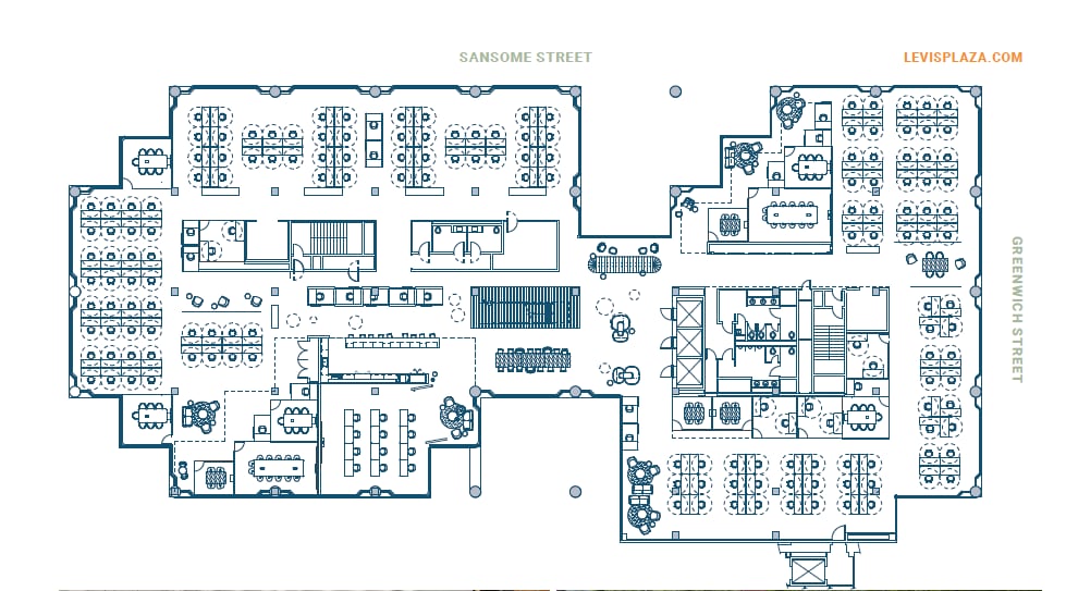 1255 Battery St, San Francisco, CA à louer Plan d’étage- Image 1 de 1
