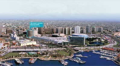 180 E Ocean Blvd, Long Beach, CA - AERIAL  map view