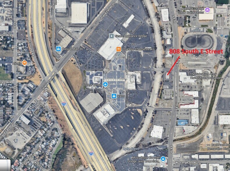 808 S E St, San Bernardino, CA à louer - Aérien - Image 3 de 5