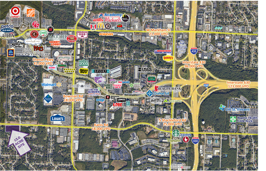 Kanis Rd & Point West, Little Rock, AR for sale - Building Photo - Image 2 of 2