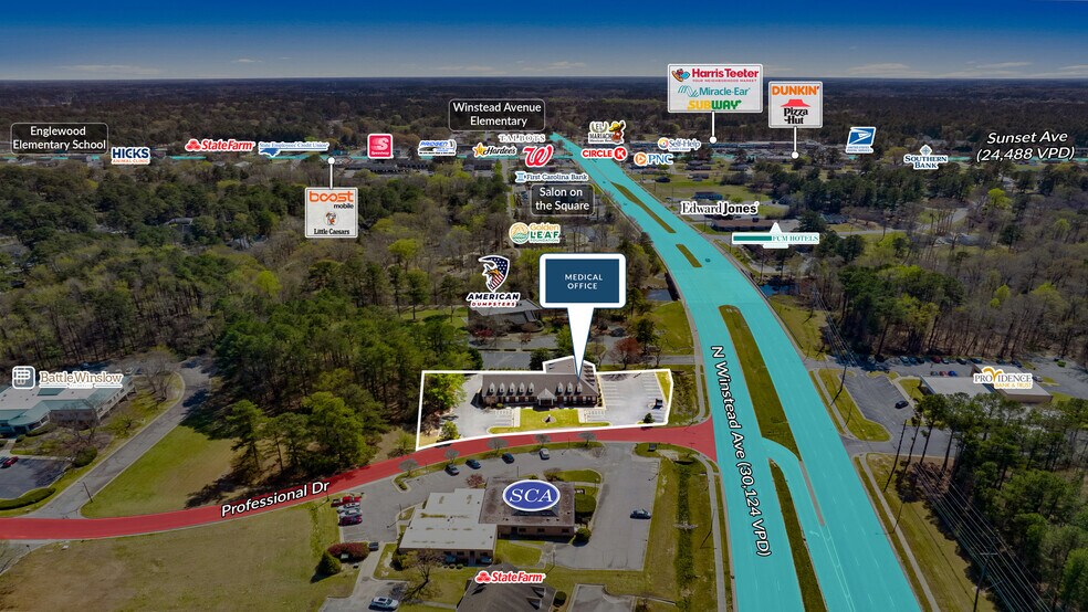 2413-2417 Professional Dr, Rocky Mount, NC à vendre - Photo du bâtiment - Image 2 de 6