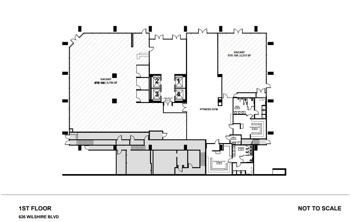 626 Wilshire Blvd, Los Angeles, CA à louer Plan d’étage- Image 1 de 1