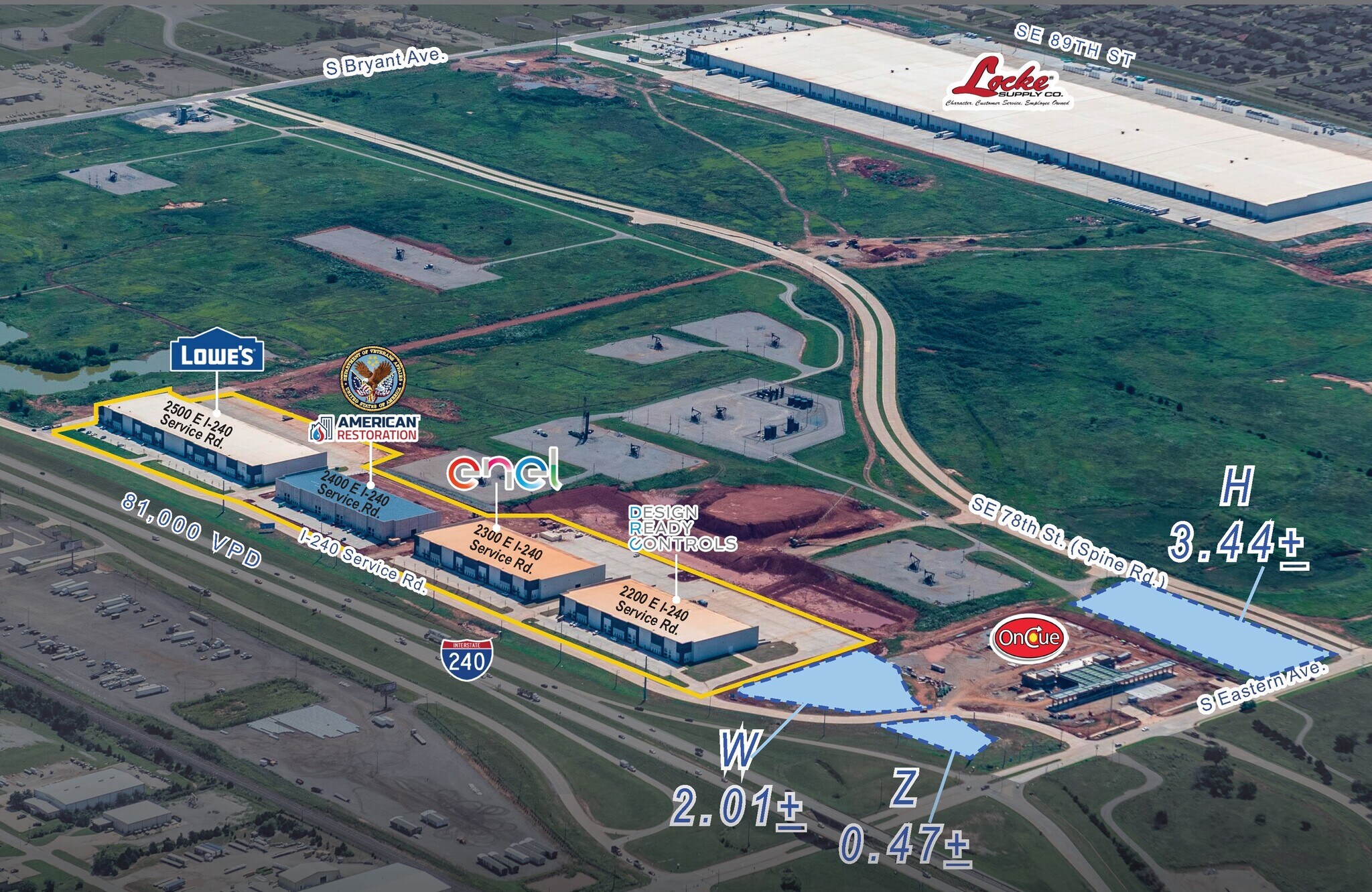 I-240, Oklahoma City, OK for sale Aerial- Image 1 of 3