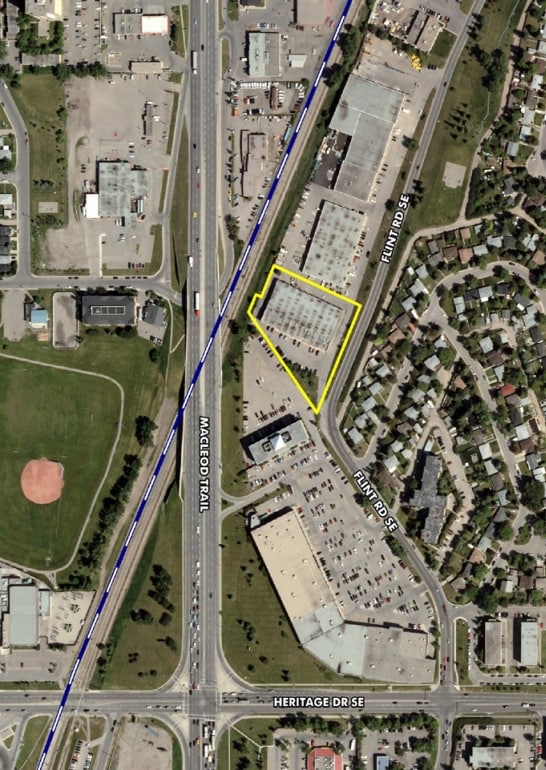 7905-7909 Flint Rd SE, Calgary, AB for lease Aerial- Image 1 of 5
