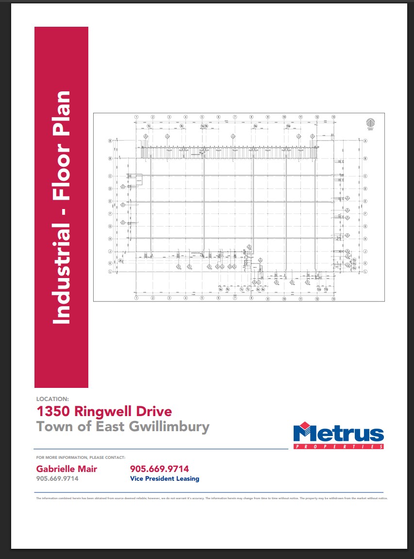 1350 Ringwell Dr, Newmarket, ON for lease Floor Plan- Image 1 of 1
