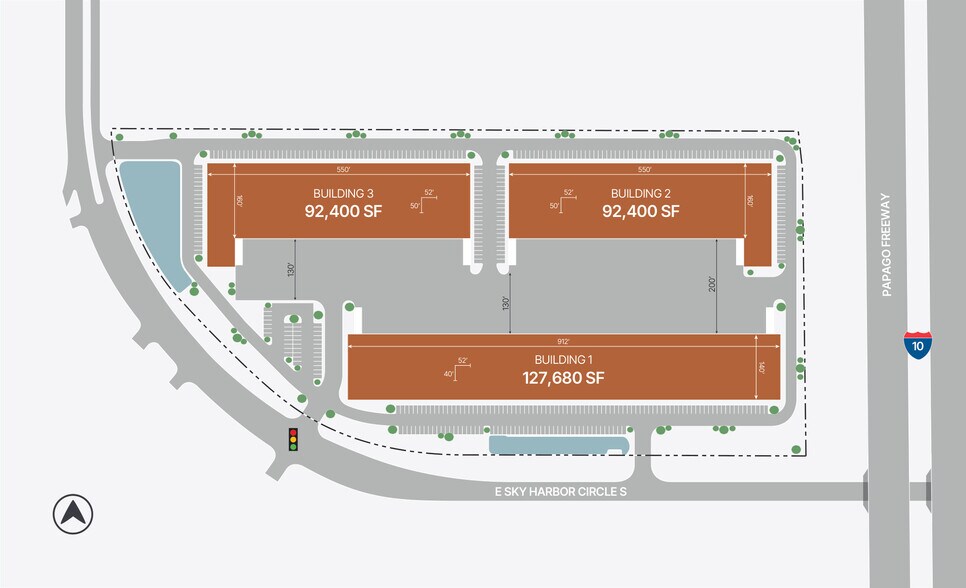 1820 E Sky Harbor Circle N, Phoenix, AZ à louer - Plan de site - Image 2 de 3
