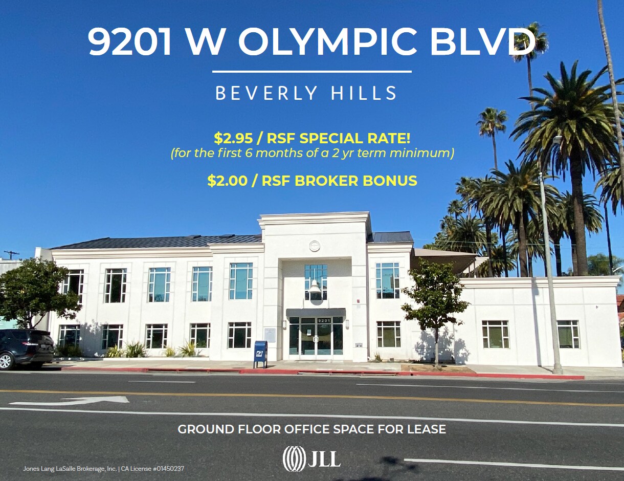 9201 W Olympic Blvd, Beverly Hills, CA à louer Photo du bâtiment- Image 1 de 5