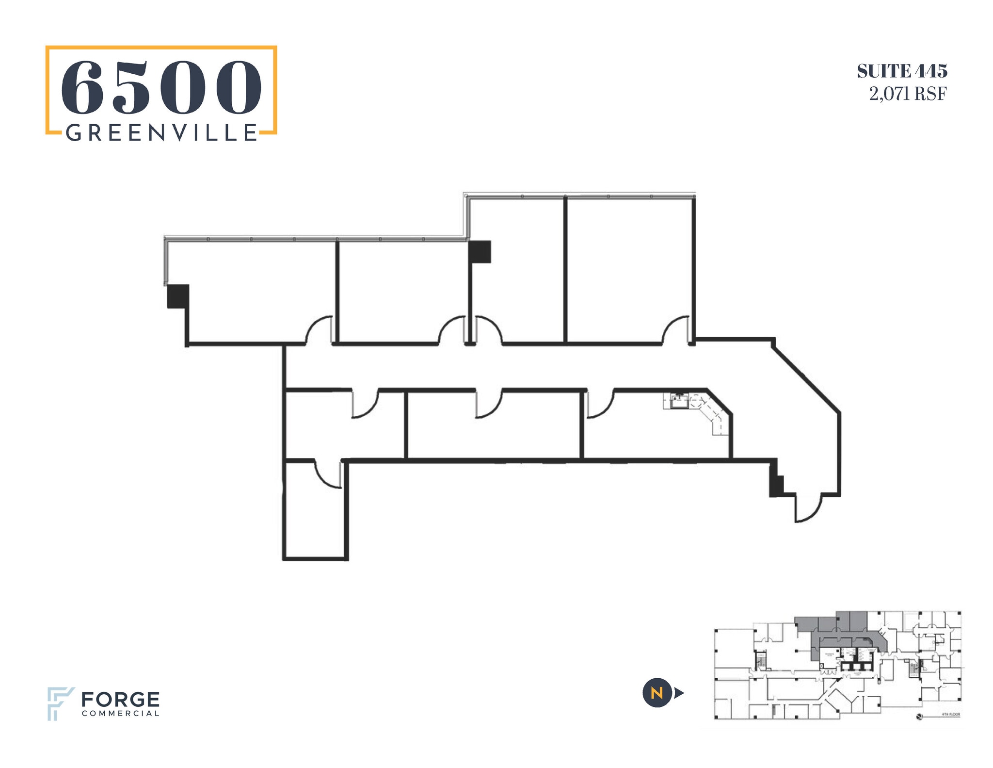 6500 Greenville Ave, Dallas, TX à louer Plan d’étage- Image 1 de 1