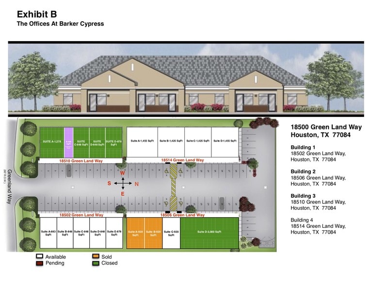 18510 Green Land Way, Houston, TX for lease - Site Plan - Image 3 of 3