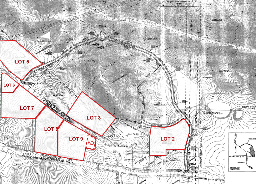 Highway 10 & Chenal Parkway, Little Rock, AR à vendre - Plan de site - Image 2 de 4