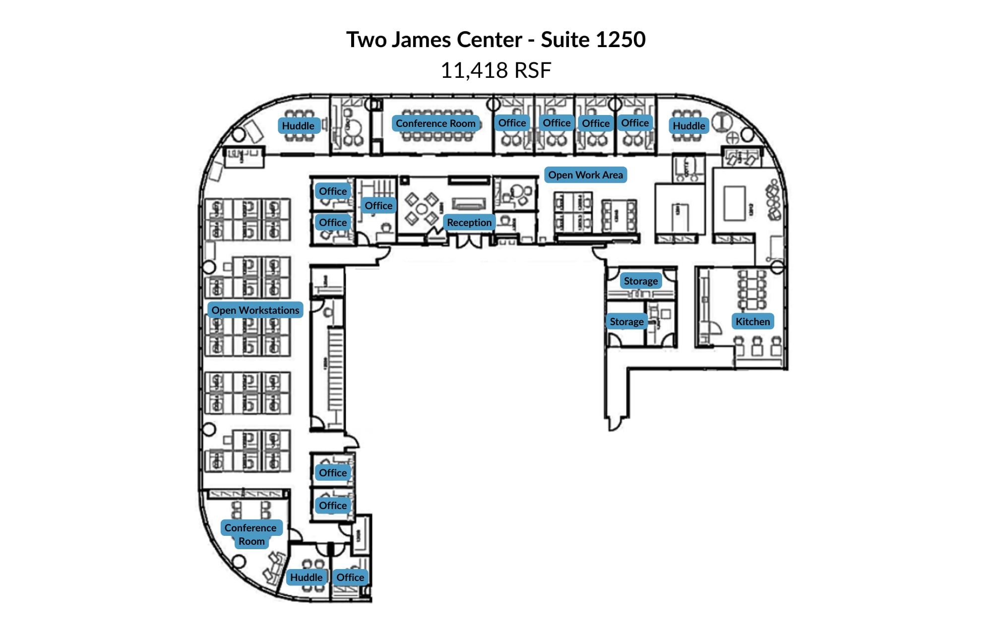 901 E Cary St, Richmond, VA for lease Floor Plan- Image 1 of 13