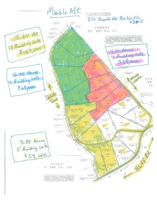 Plus de détails pour 850 Bluff Rd, Marble, NC - Terrain à vendre
