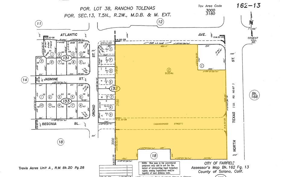 2505-2525 N Texas St, Fairfield, CA à louer - Plan cadastral - Image 2 de 6