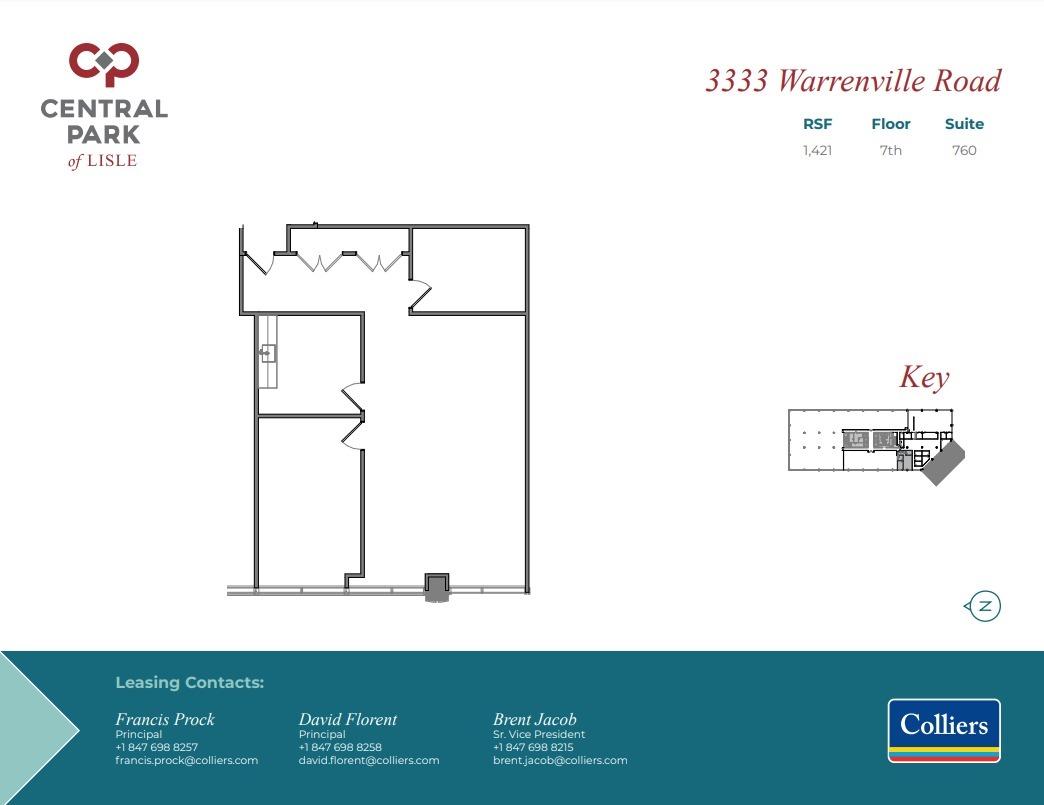 3333 Warrenville Rd, Lisle, IL for lease Floor Plan- Image 1 of 2