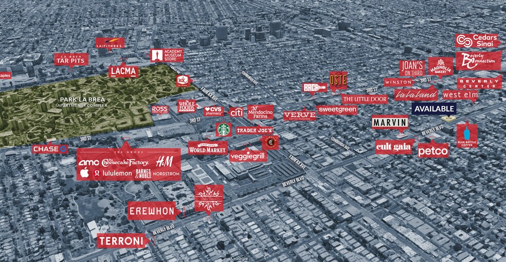 8240 Beverly Blvd, Los Angeles, CA à louer - Aérien - Image 3 de 18