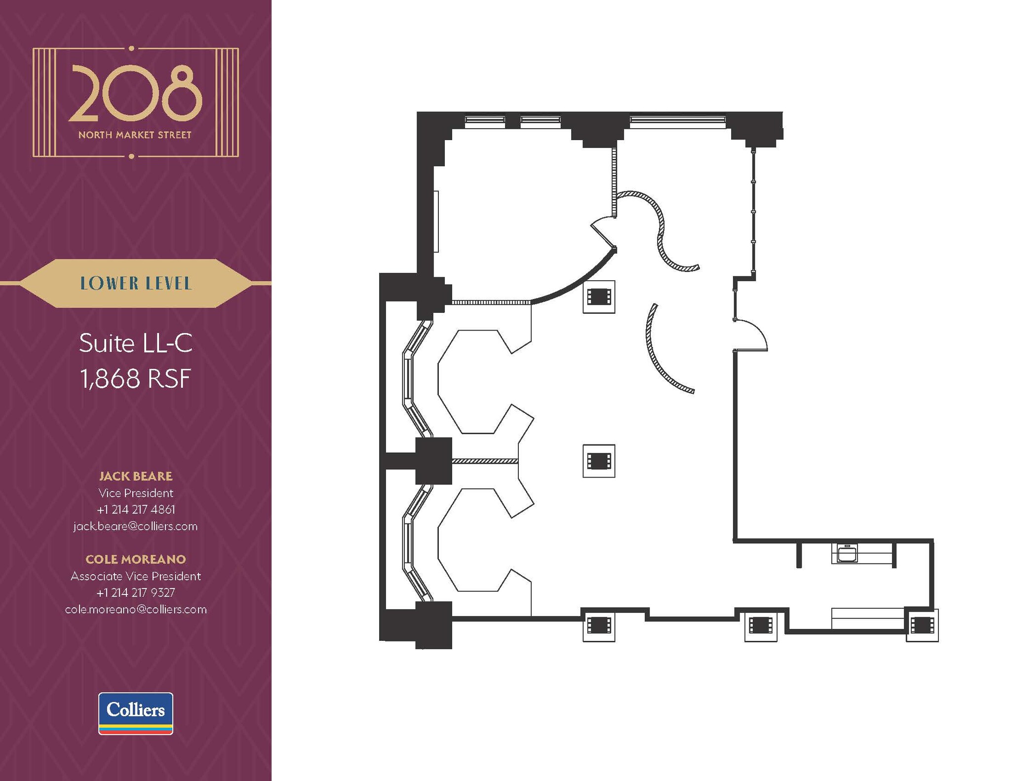 208 N Market St, Dallas, TX à louer Plan d  tage- Image 1 de 1