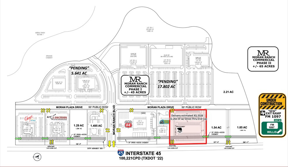 I-45 & FM 1097, Willis, TX à louer - Plan de site - Image 3 de 4