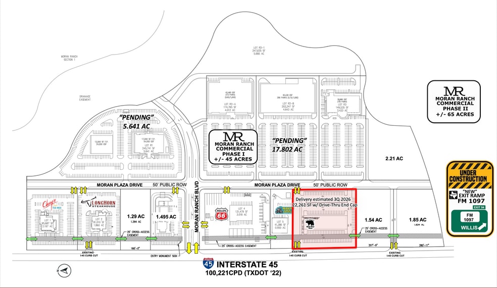 I-45 & FM 1097, Willis, TX for lease - Site Plan - Image 3 of 4