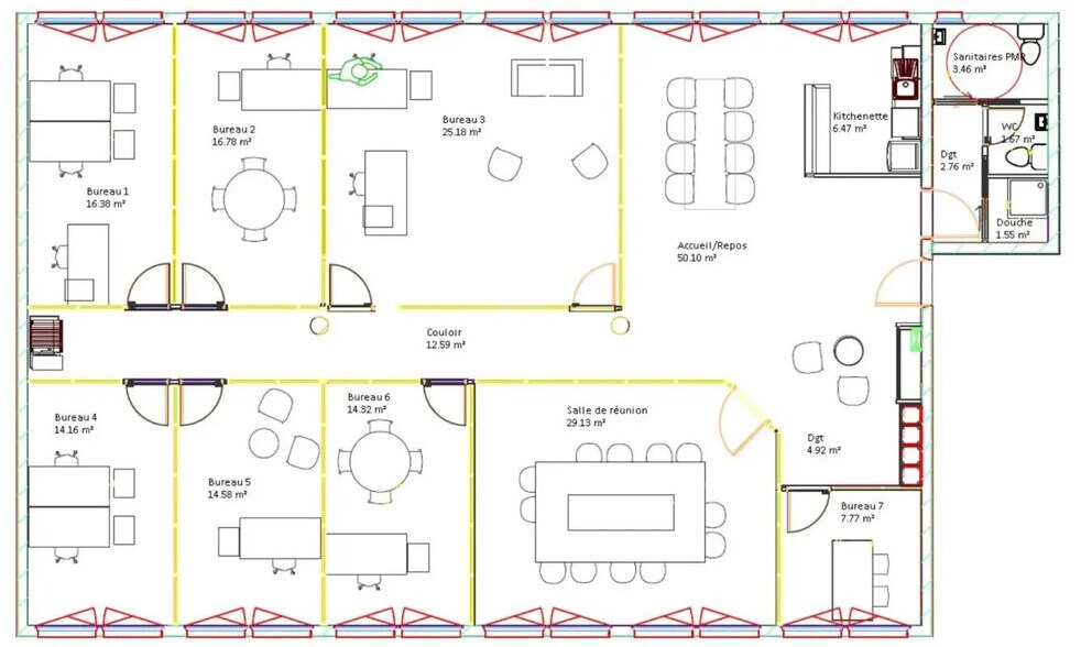 Office in Rennes for lease - Floor Plan - Image 2 of 4