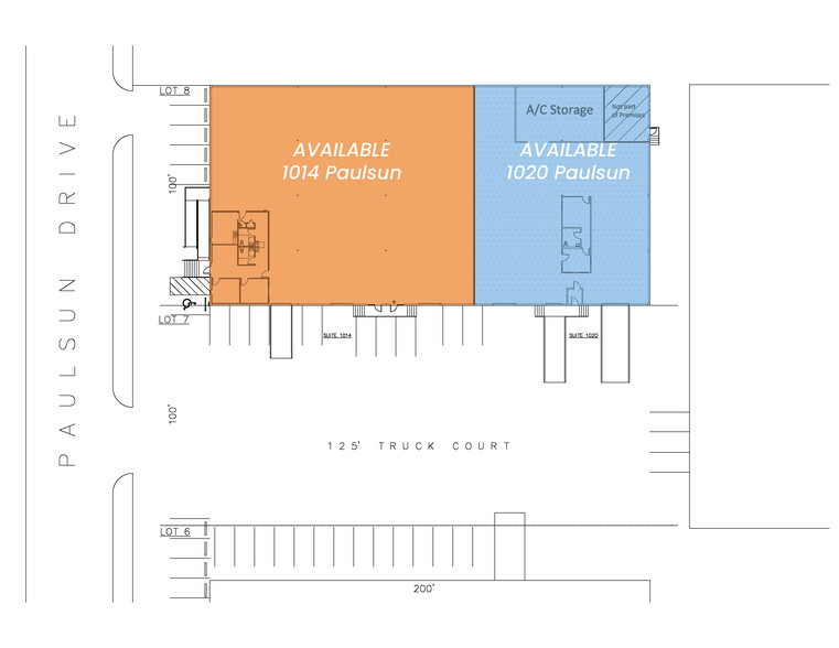 1014-1020 Paulsun St, San Antonio, TX à louer - Plan de site - Image 2 de 4