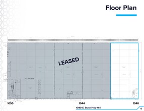 1040-1050 S State Highway 161, Grand Prairie, TX à louer Plan d’étage- Image 1 de 1