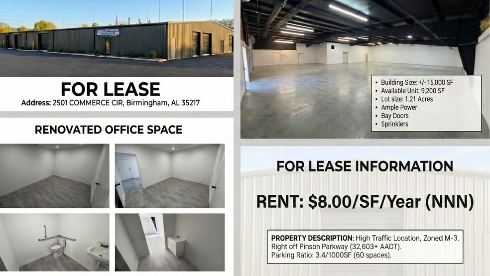 2501 Commerce Cir, Tarrant, AL à louer - Photo du bâtiment - Image 2 de 2