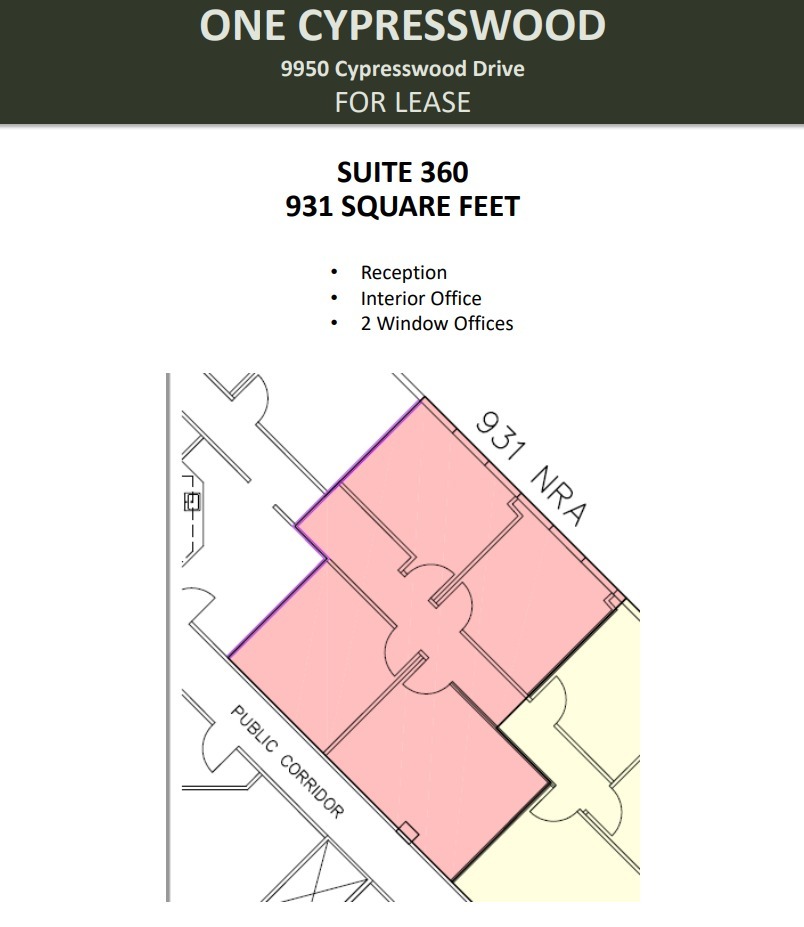 9950 Cypresswood Dr, Houston, TX for lease Floor Plan- Image 1 of 2