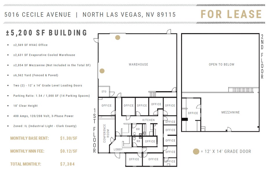 5016 Cecile Ave, Las Vegas, NV à louer - Plan d’étage - Image 3 de 4