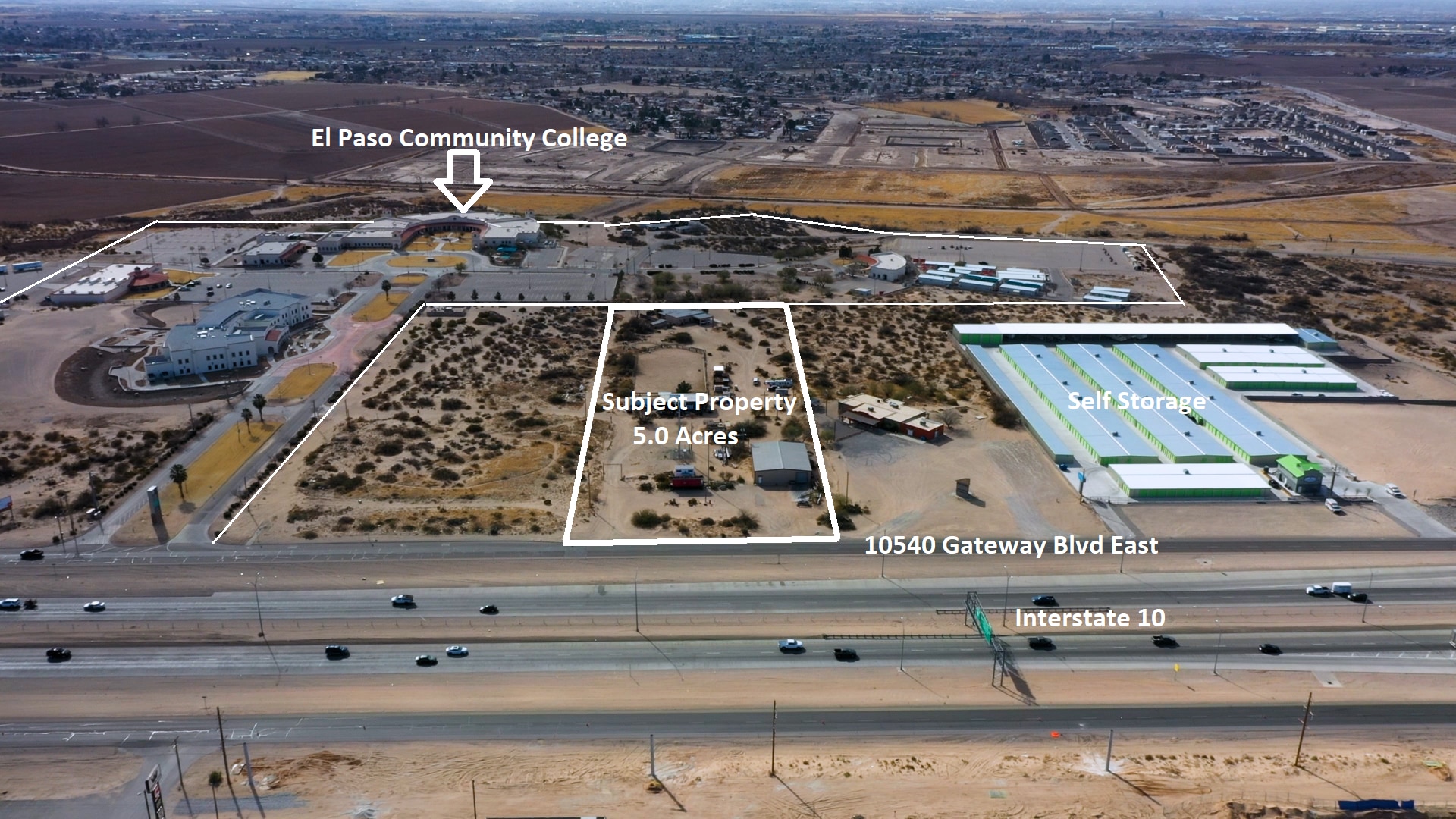 10540 Gateway Blvd E, El Paso, TX for sale Plat Map- Image 1 of 3