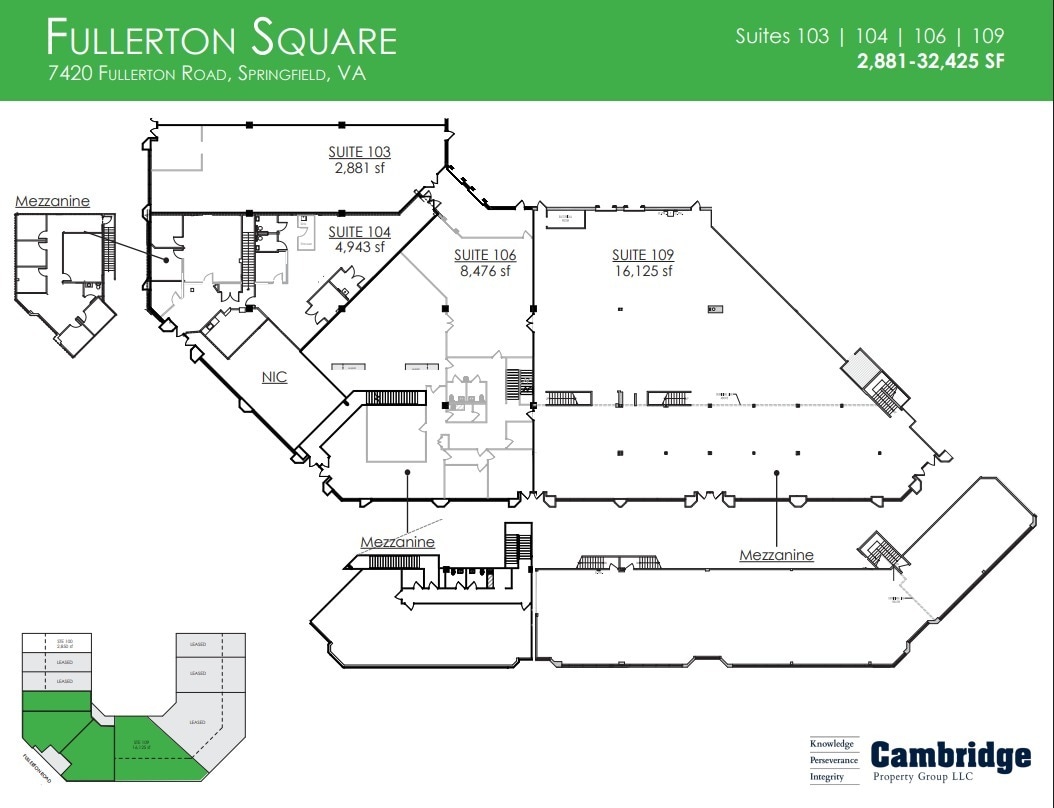 7420 Fullerton Rd, Springfield, VA for lease Floor Plan- Image 1 of 1