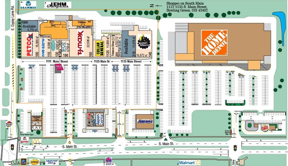 1107-1125 S Main St, Bowling Green, OH à louer - Photo du bâtiment - Image 2 de 26