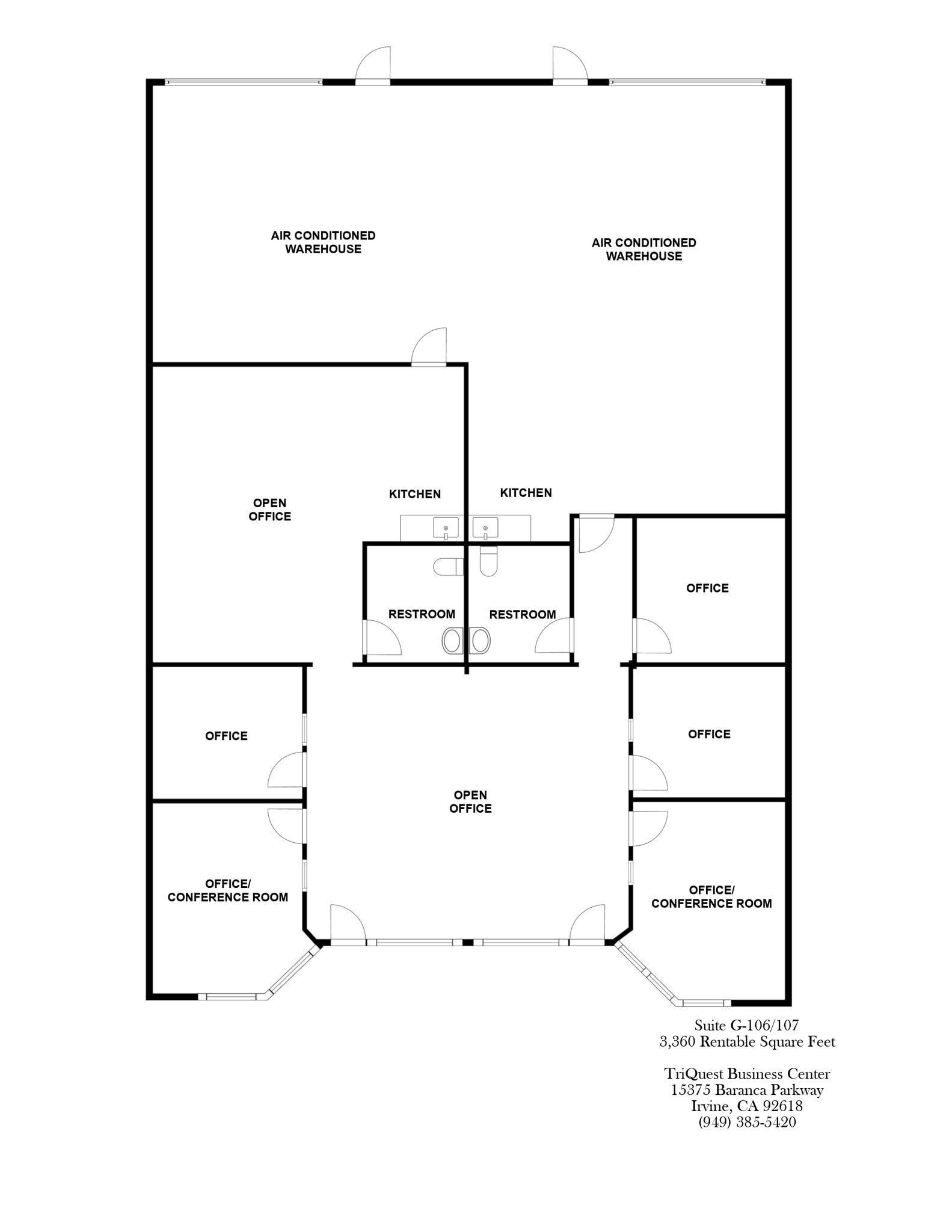 15375 Barranca Pky, Irvine, CA à louer Plan d’étage- Image 1 de 1