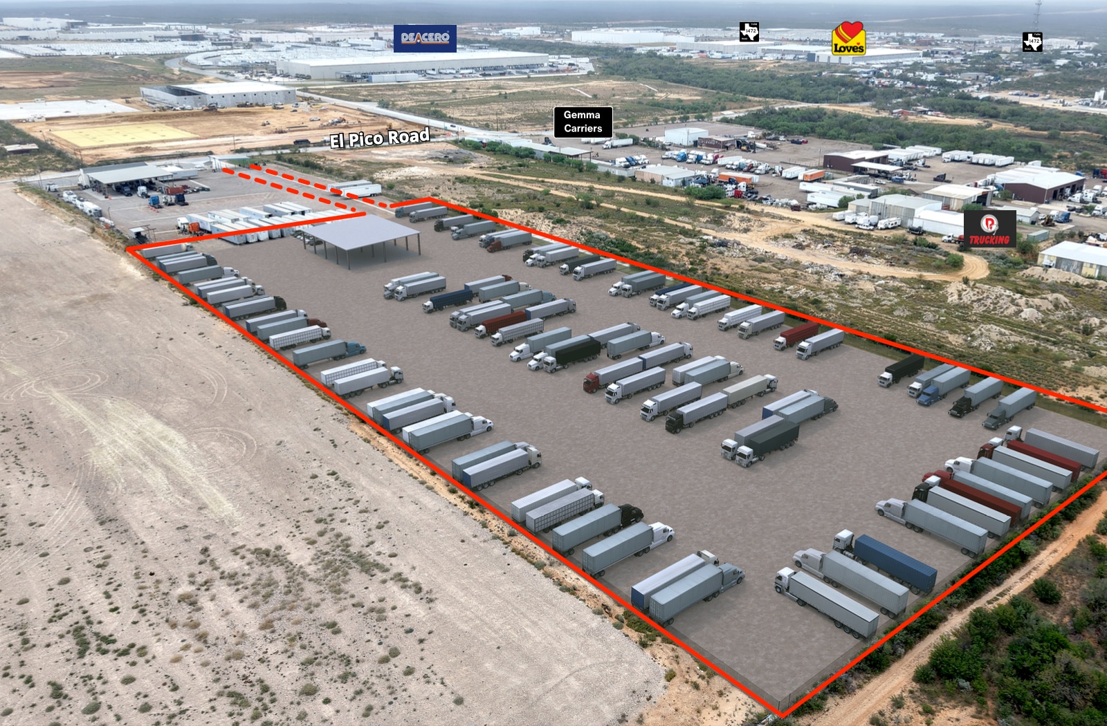 539 El Pico rd, Laredo, TX for lease Aerial- Image 1 of 3