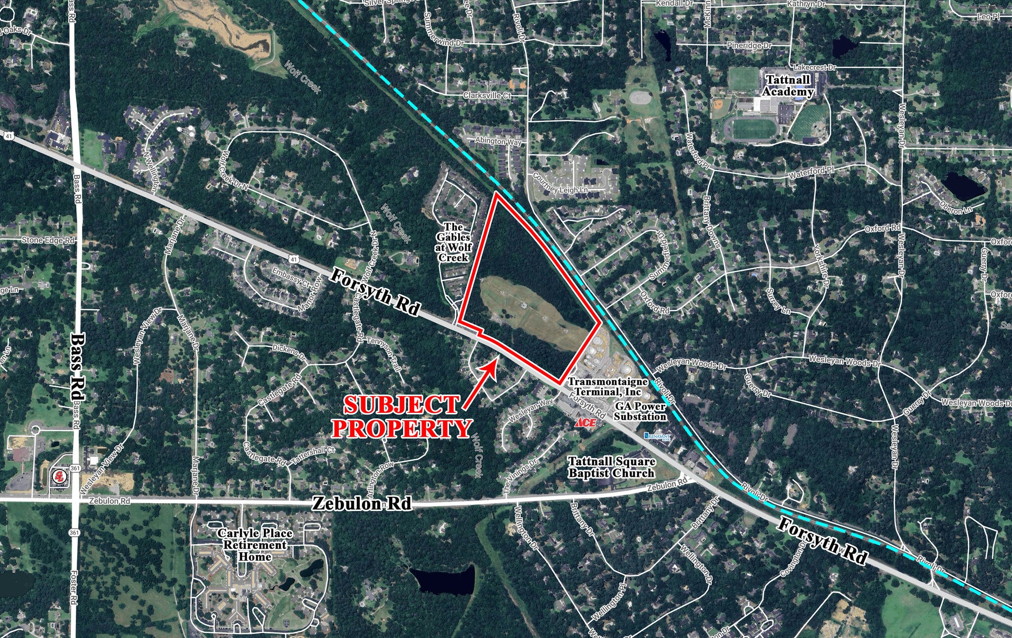 5169 Forsyth Rd, Macon-Bibb, GA for sale Aerial- Image 1 of 4