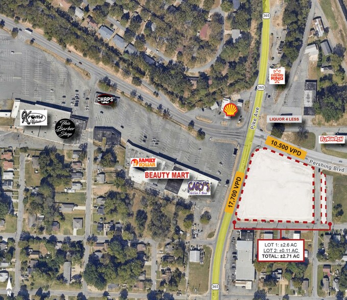 900 W Pershing Blvd, North Little Rock, AR à louer - Aérien - Image 2 de 3