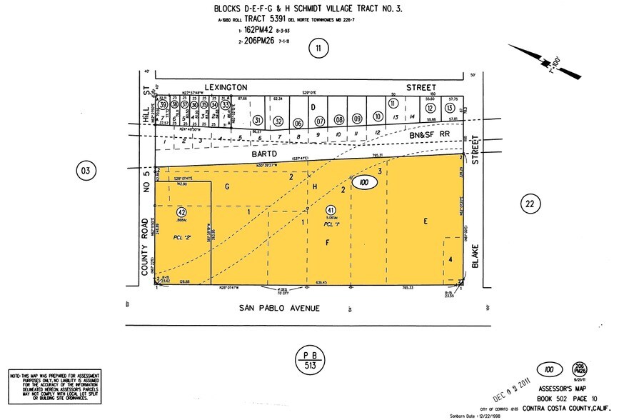 11430-11450 San Pablo Ave, El Cerrito, CA à louer - Plan cadastral - Image 2 de 7