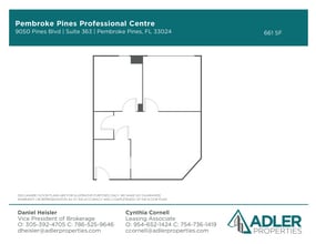 9050 Pines Blvd, Pembroke Pines, FL à louer Plan d’étage- Image 1 de 6