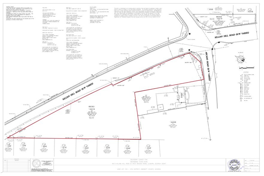 4413 Killian Hill SW rd, Lilburn, GA à vendre - Plan de site - Image 2 de 2
