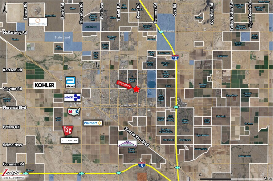 Cottonwood Ln & Peart Rd, Casa Grande, AZ à vendre - Aérien - Image 3 de 5
