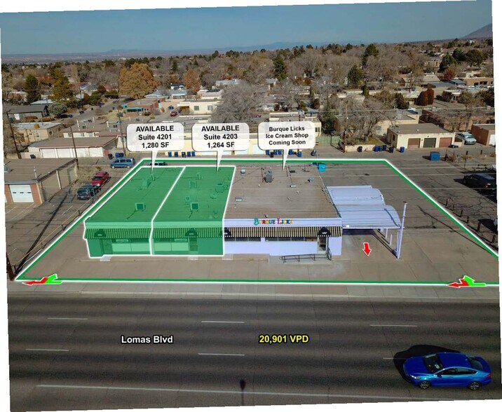 4201-4207 Lomas Blvd NE, Albuquerque, NM à louer - Photo du bâtiment - Image 2 de 9