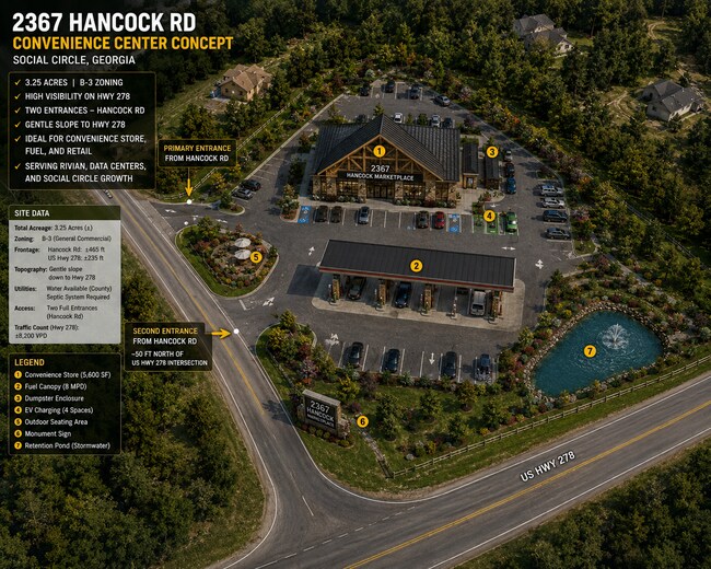 Plus de détails pour 2367 Hancock Rd, Social Circle, GA - Terrain à vendre