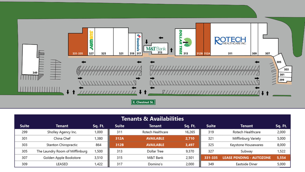 45 E Chestnut St, Mifflinburg, PA for lease - Site Plan - Image 3 of 13